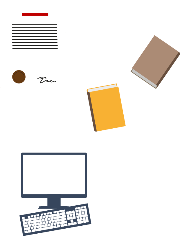 Contract, documents, computer